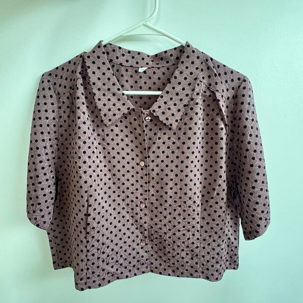 Vintage Polka Dot Women's Top